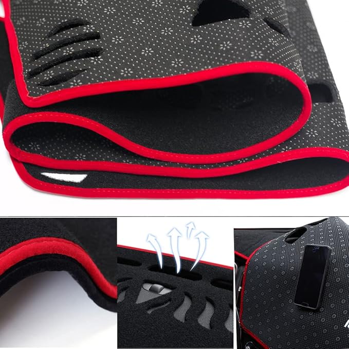 Dashboard Cover for 2010-2016 Buick Lacrosse,Polyester Dash Covers mat,Car Dash Board Protecter Cover,Interior Dash Covers Pads,Red