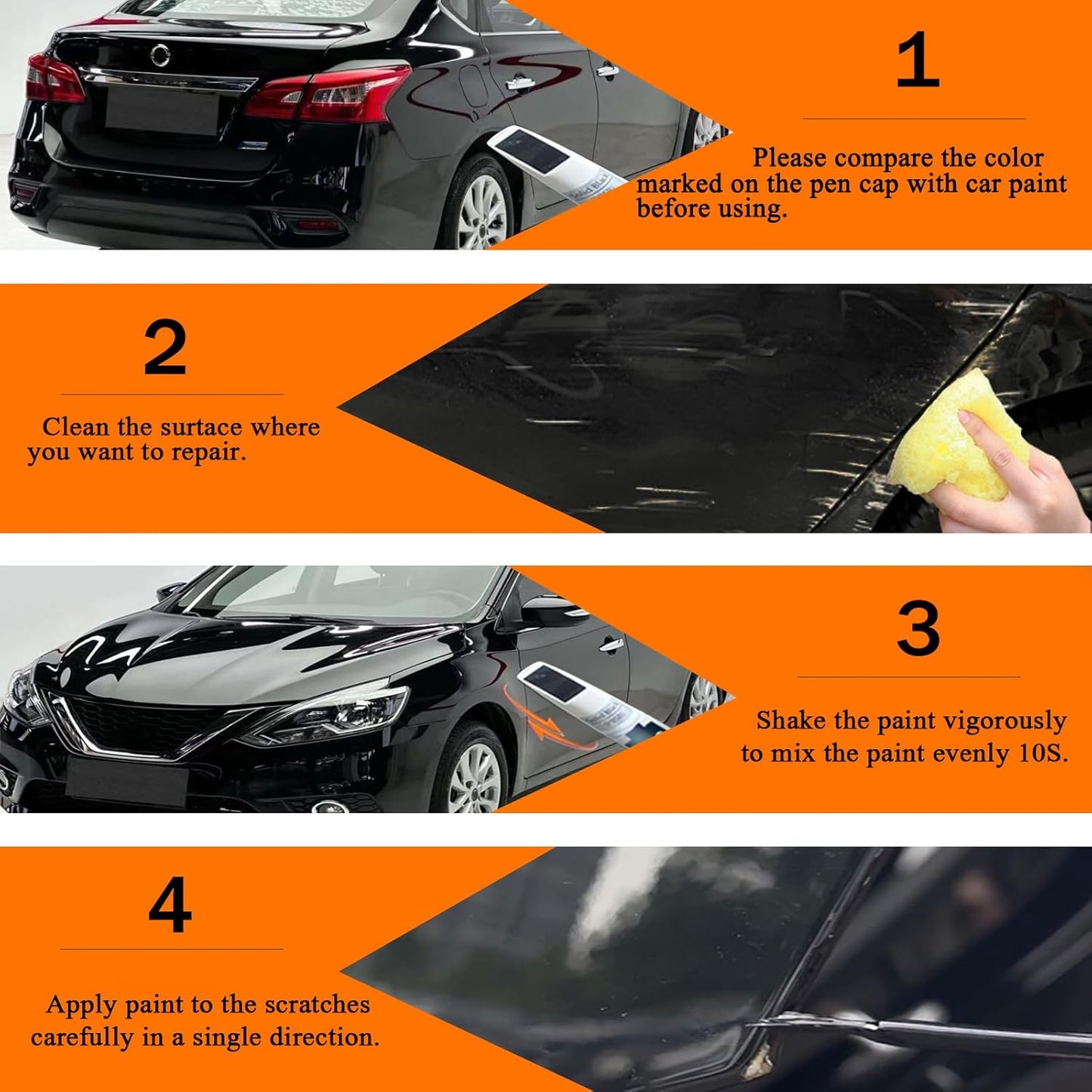 K51 Platinum Graphite Metallic Touch Up Paint for Nissan, Car Paint Pen Scratch Repair Two-In-One Touch Up Paint, Premium Car Scratch Remover for Deep Scratches