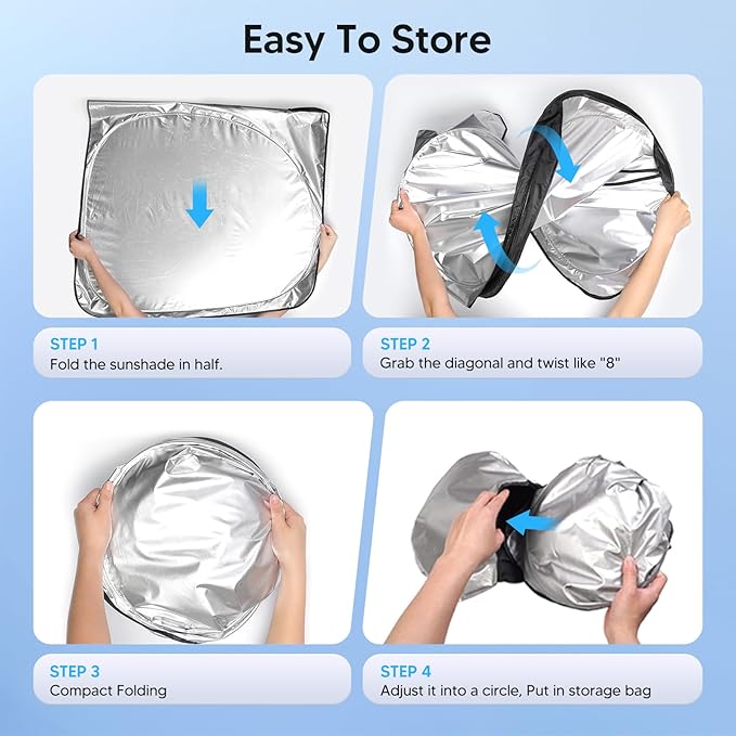 KUST Windshield Sun Shade for Acura MDX Accessories 2021-2024 2025 2026 Window Sunshade Sun Visor Protector Foldable Blocks UV Rays Keep Your Car Cooler