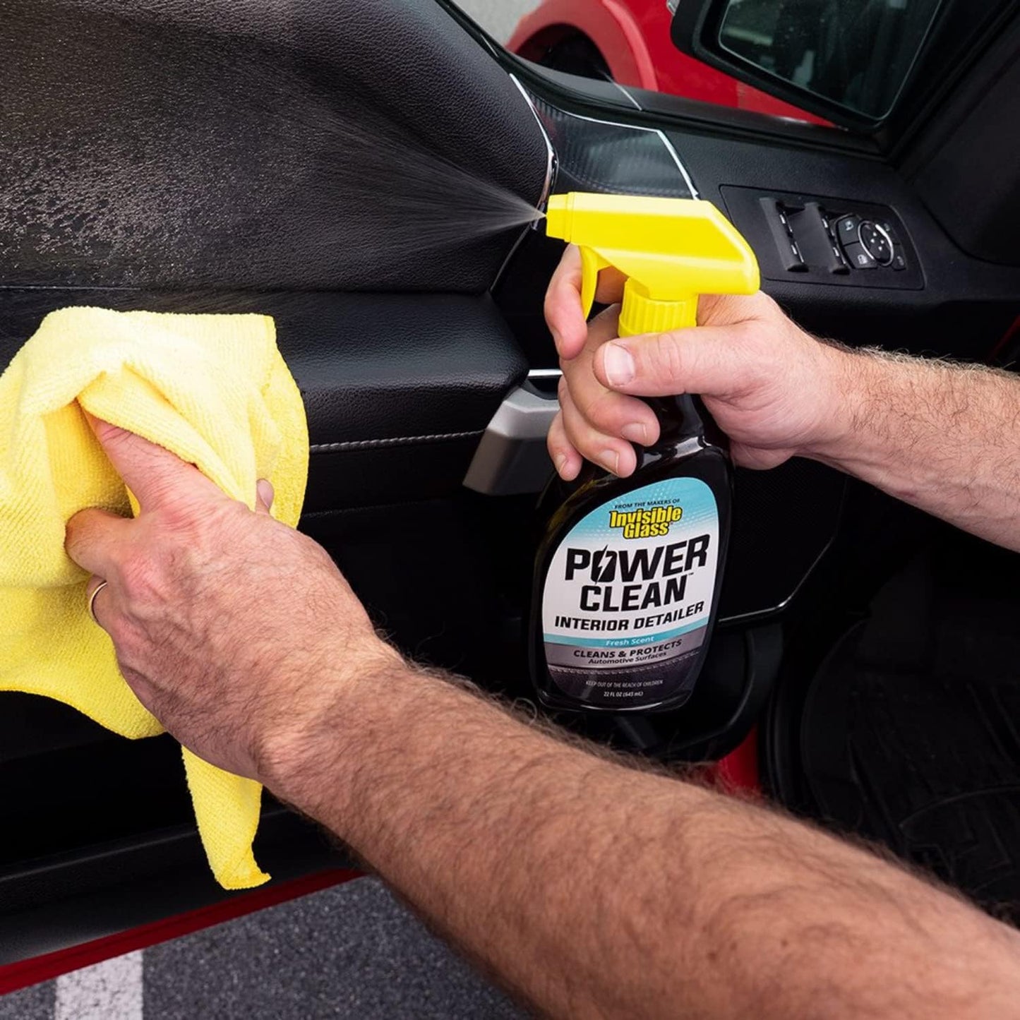 Invisible Glass 92024-6PK Power Clean Automotive Interior Detailer Cleaner Protectant and Conditioner to Restore Interior Surfaces Prevent Fading, 22 Fl Oz, Pack of 6