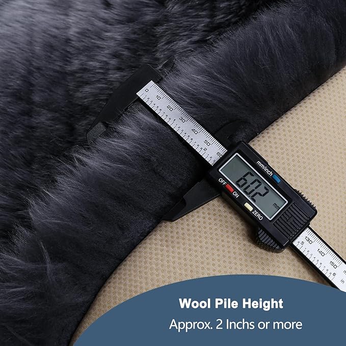 OGLAND Fluffy Sheepskin Car Seat Cover-Fuzzy Fur Auto Cushion for Universal Automotive Protector (Linen Color, 1 Pcs Front Seat Cover)