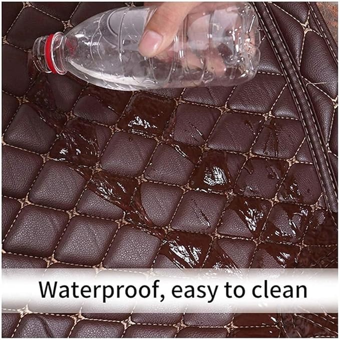Custom Car Mats All Weather Fit Automotive Floor Mats PU Leather Protector Mat for Most Sedan, SUV, Truck Floor Mats(red)