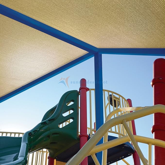 TANG Sun Shade Fabric Roll 8'x84' Shade Cloth for Garden Beige HDPE Mesh Shading Pergola Cover Replacement Canopy, 95% Blockage Sunshades for Outdoor Patio Backyard Plant