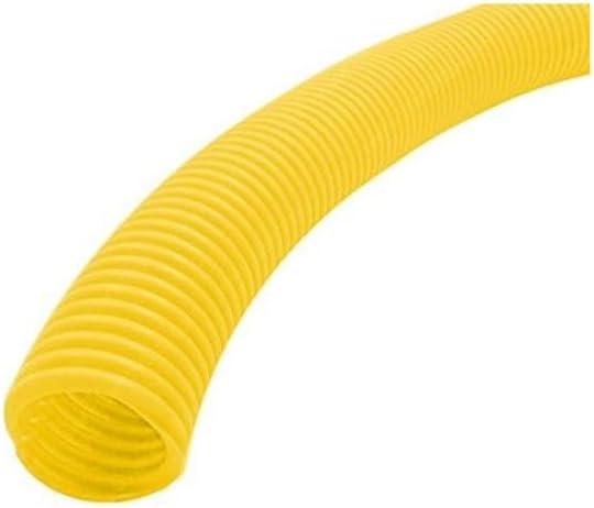 Electriduct Split Wire Loom Tubing Polyethylene Corrugated Flexible Conduit - 1" Nominal Size - 10 Feet - Yellow