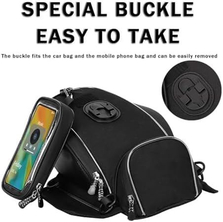Motorcycle Tank Bag for Honda VFR 800 X Crossrunner VFR800 800X, Magnetic & Strap Mount Tank Bag for Motorcycles, Motorcycle Touring Navigation Luggage Bag Tank Bags,A Strap