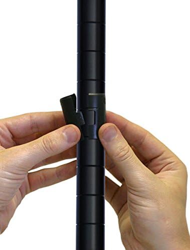 Omega 18" Deep x 18" Wide x 54" High 3 Tier Black Starter Shelving Unit