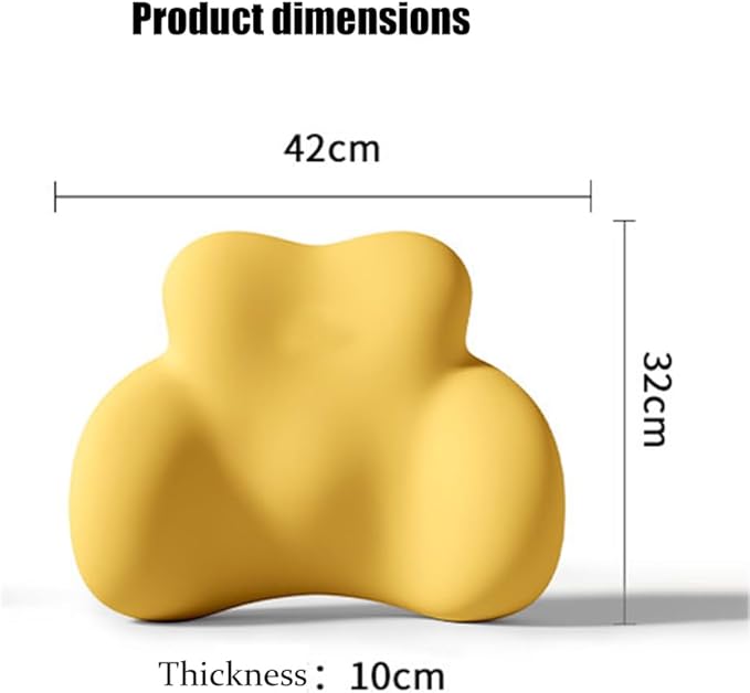 Car Lumbar Support Pillow for Mercedes-Benz W176 A-Class 2013 2014 2015 2016 2017 2018 Memory Foam Back Support Cushion Breathable Car Seat Lumbar Pad Accessories,Yellow