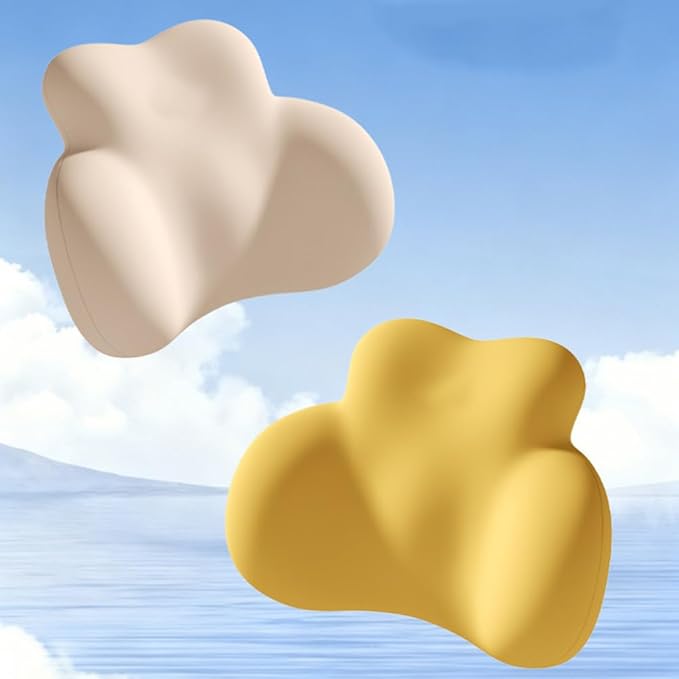 Car Lumbar Support Pillow for Lexus NX 500h+(PHEV) 2025 Memory Foam Back Support Cushion Breathable Car Seat Lumbar Pad Accessories,Beige