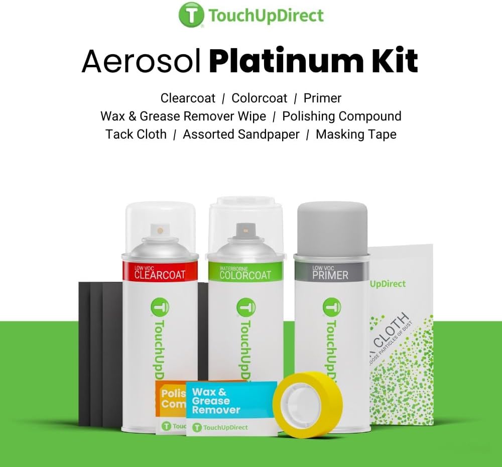 TouchUpDirect 070 Blizzard Pearl Tricoat Compatible with Toyota Exact Match Touch Up Paint Aerosol - Platinum Kit