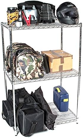 Omega 12" Deep x 42" Wide x 96" High 3 Tier Chrome Starter Shelving Unit