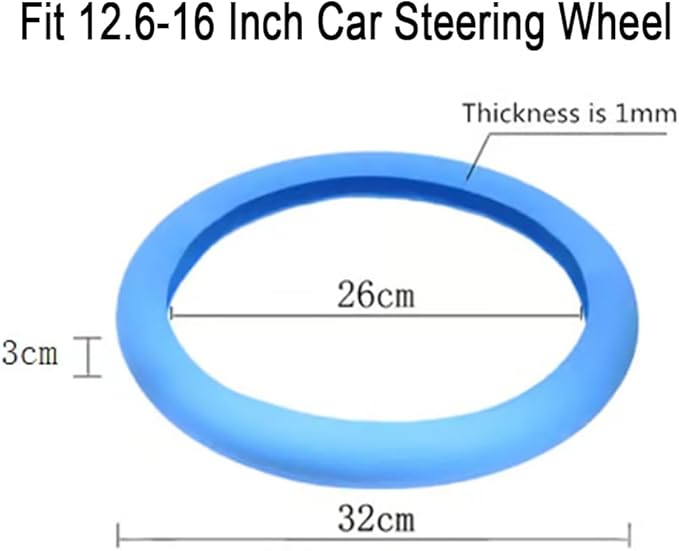 Silicone Steering Wheel Cover, Car Steering Wheel Cover, Anti-Slip Car Steering Wheel Protective Cover, Fit 12.6-16 Inch, for Car SUV Truck Van, for Women & Men (Coffee)