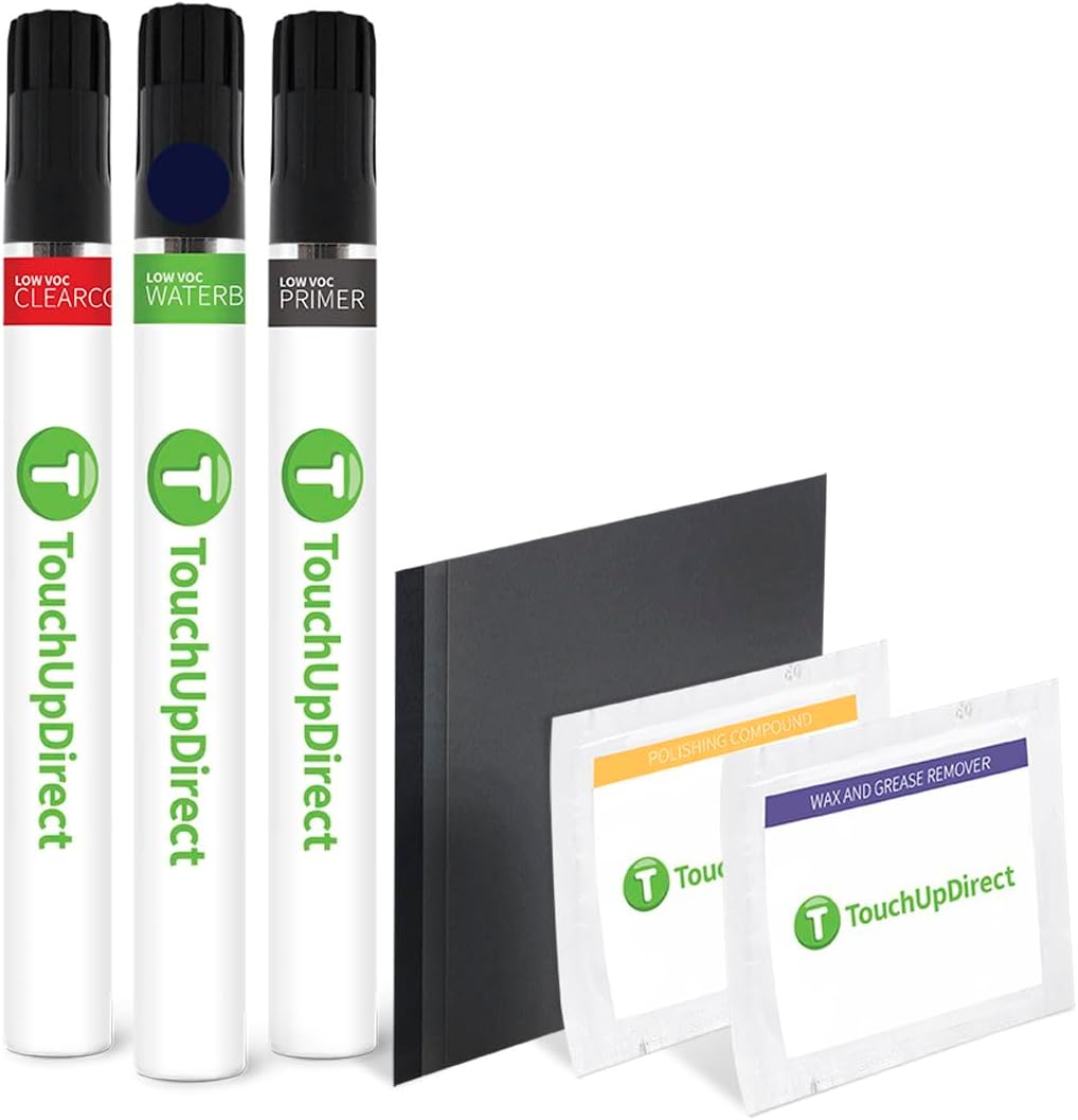 TouchUpDirect 8Q4 Reservoir Blue Compatible with Toyota Exact Match Touch Up Paint Brush - Platinum Kit