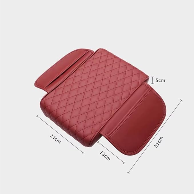 Car Armrest Pad for Ford Bronco Sport (CX430) 2021 2022 2023 2024 2025 2026 Leather Armrest Box Mat Center Console Cushion Pad Universal Armrest Seat Box Cover Protector,Brown