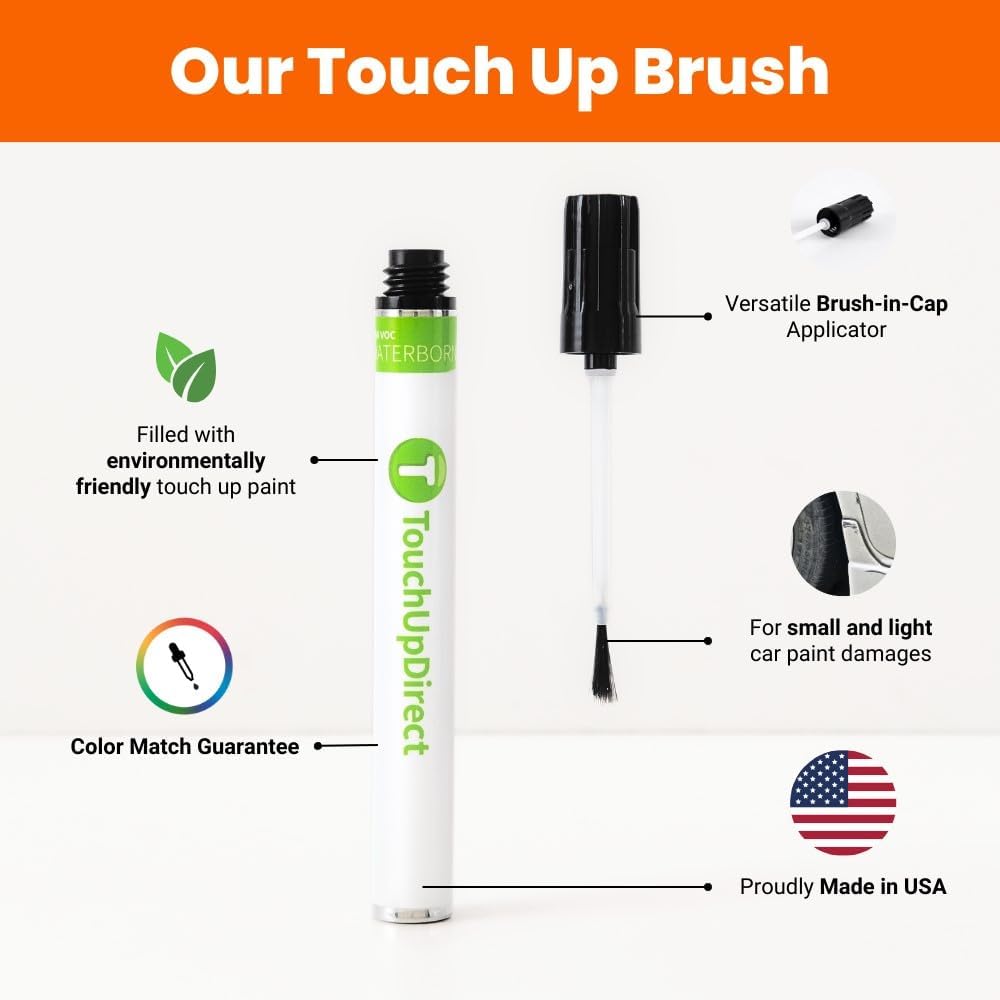 TouchUpDirect 6X3 Lunar Rock Compatible with Toyota Exact Match Touch Up Paint Brush - Platinum Kit
