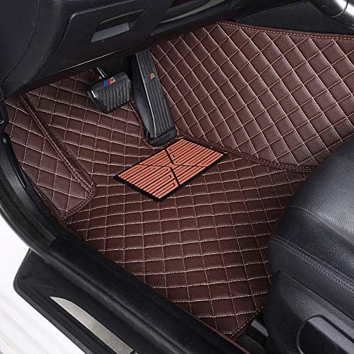 Custom Floor Mats for Cars fit 95% Sedan SUV Sports Car Full Coverage All Weather Men Women Pads Protection Non-Slip Leather Floor Liners (Red Black 2)