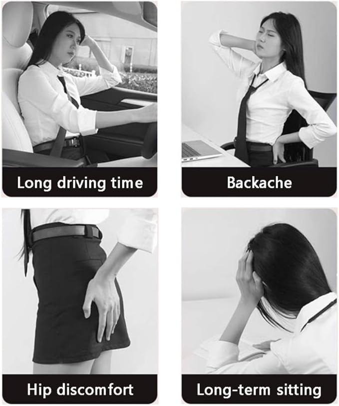 Car Seat Chair Back Cushion for Toyota RAV4 Prime 2025, Wooden Beads Ventilate Mesh Lumbar Brace Strong Durable Relieve Fatigue Summer Interior Accessories,C-Waist Cushion