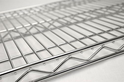 Omega 18" Deep x 36" Wide x 54" High 3 Tier Chrome Starter Shelving Unit