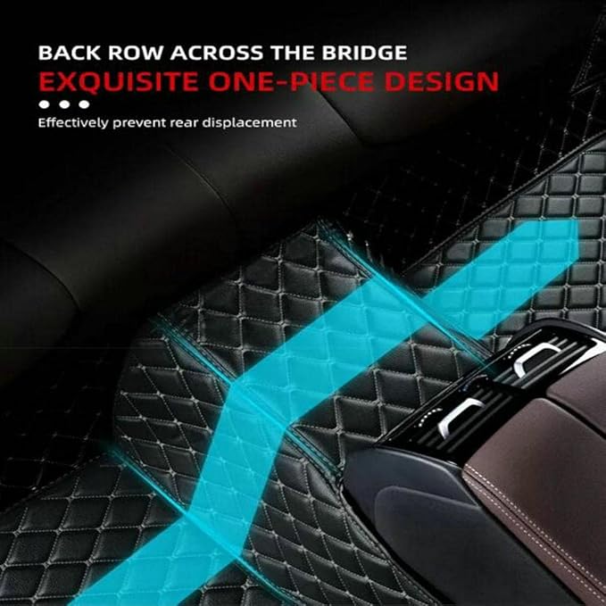 TREGOO All Weather Car Mats Custom Fit Non Slip Floor Mats for 1998-2025 Cars Personalized Leather Protection Pads Suitable for Men Women (Blue)
