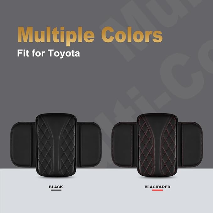 Center Console Cover Fit for RAV4 Scratch & Wear Resistant Waterproof Middle Console Cover with 2 Storage Bags(Black)