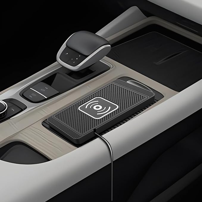 Wireless Charging Pad for Car for Land Range Rover Evoque II (L551) 5Door 2019-2023-pr, 15W Fast Wireless Charger Mat Non-Slip Silicone Car Center Console Phone Charging Pad,B/15W-USB