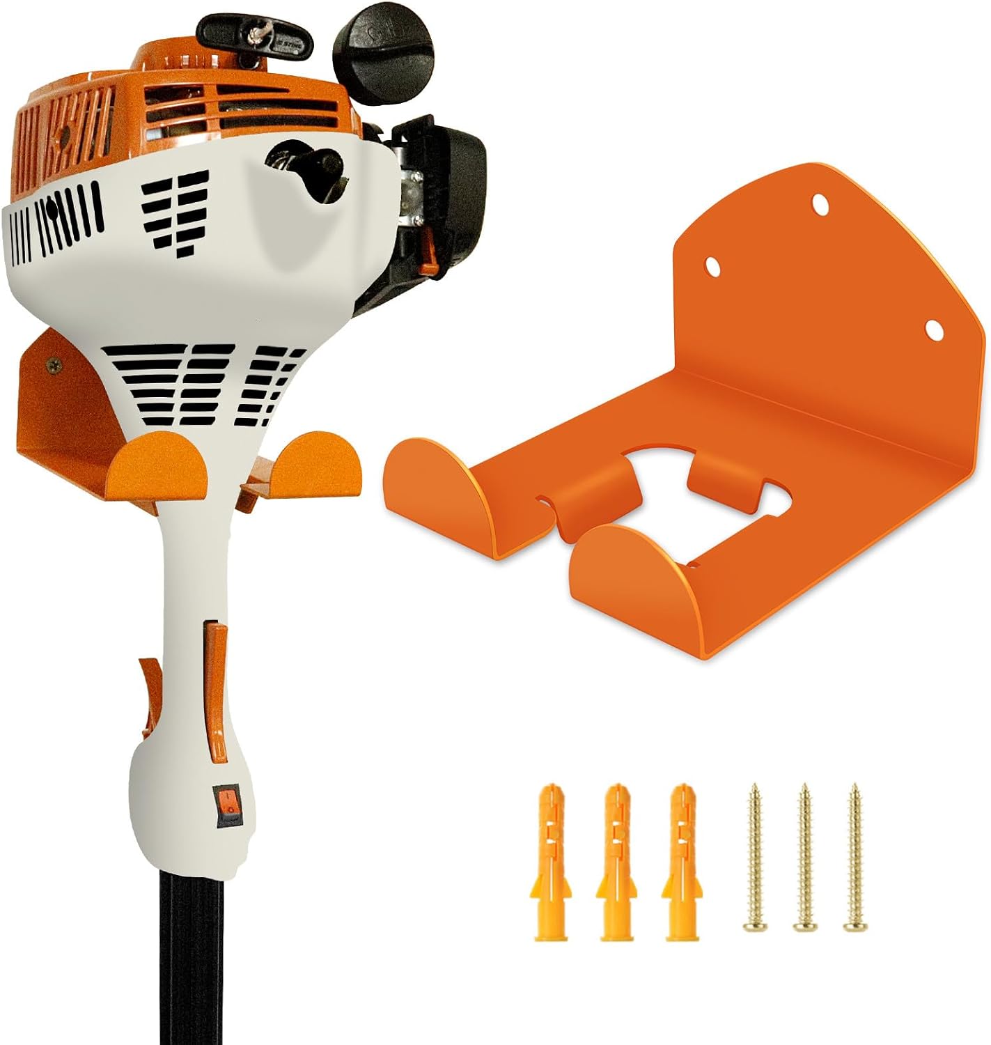 Garage Organizer Wall Hanger - Garden Tool Rack for Grass Trimmer, Hedge Trimmer, Garage Tools, 1 Pack