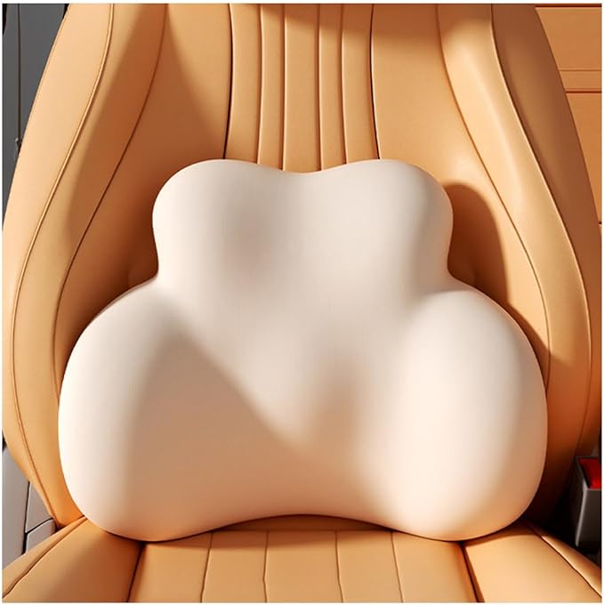 Car Lumbar Support Pillow for Mercedes-Benz X156 GLA-Class 2013 2014 2015 2016 2017 2018 2019 Memory Foam Back Support Cushion Breathable Car Seat Lumbar Pad Accessories,Beige