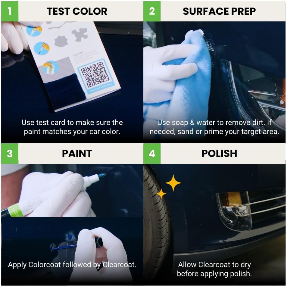 TouchUpDirect 3R3 Barcelona Red Pearl for Toyota Exact Match Touch Up Paint Combo - Preferred Package