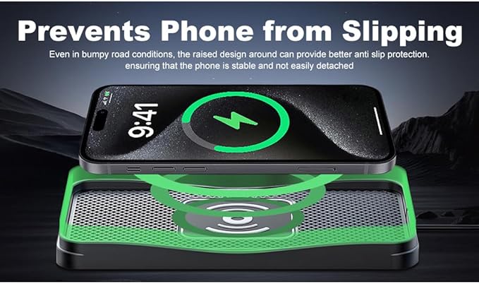 Wireless Car Charger Pad for Porsche Macan 2015-2026, Type-C/USB 20W Car Wireless Charger Non-Slip Phone Charging Pad Car Accessories,A 30cm Cable Type-C Plug