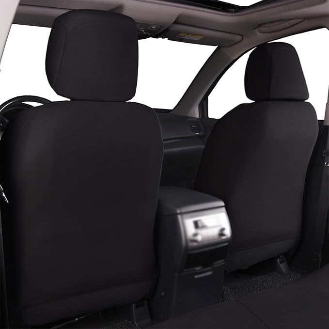 Flying Banner Car Seat Covers Front Seats Rear Bench Polyester car seat Protectors Easy installations Rear Bench Split Classic Man Lady Truck (Full Set - Low Back - Combo Pack, Black Red)
