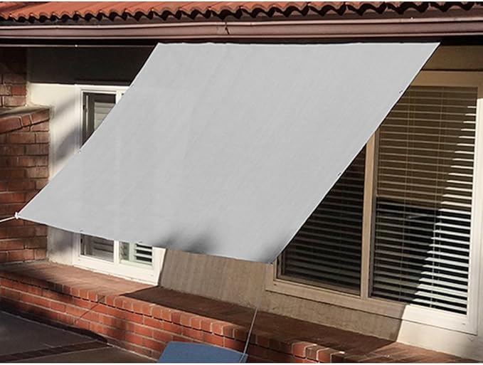Alion Home Sun Shade Privacy Panel with Grommets and Hems on 4 Sides for Patio, Awning, Window, Pergola or Gazebo - Smoke Tan(10' x 12')