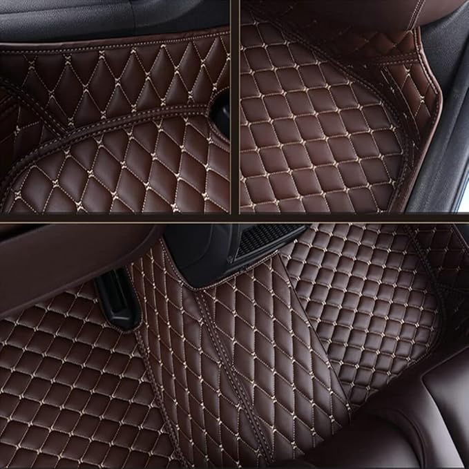 Customize Car Floor Mats for 99% Sedan SUV Sports Car All Weather Leather Full Coverage Waterproof Non-Slip Vehicle Lining Pads (Green)