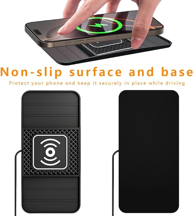 Wireless Charging Pad for Car for Mazda CX-50 2023-2026, DIY Trim-to-Fit Slim Non Slip Fast Charger Car Wireless Charging Pad 30CM Cable,B 30cm USB Plug Cable