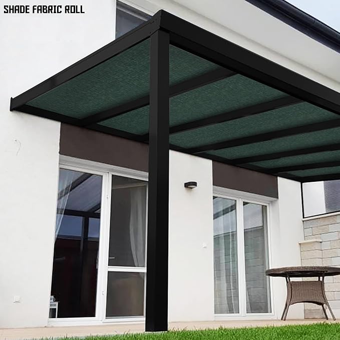 TANG Sun Shade Fabric Roll 8'x66' Shade Cloth for Garden Dark Green HDPE Mesh Shading Pergola Cover Replacement Canopy, 95% Blockage Sunshades for Outdoor Patio Backyard Plant