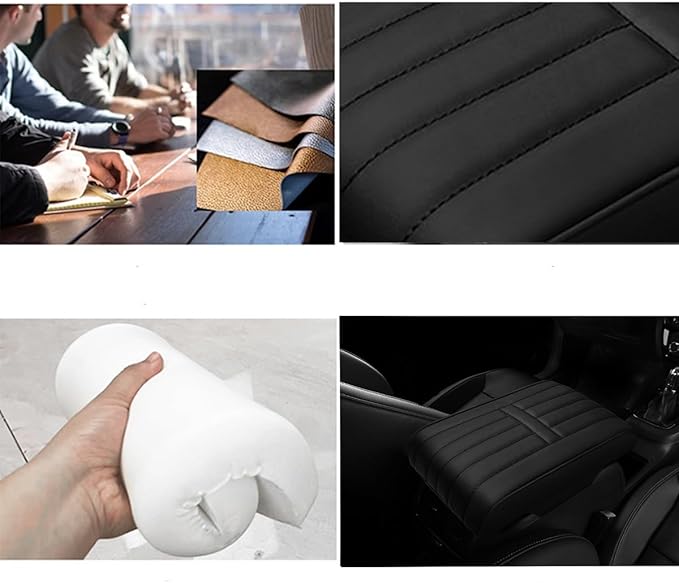 Car Armrest Pad for Volkswagen VW Atlas (7-Seater) 2018 2019 2020 2021 2022 2023 2024 2025 Memory Cotton Armrest Box Pad Center Console Scratch Pad Cushion Protector,Grey