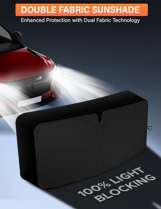 EcoNour Windshield Sunshade Compatible for Chevrolet Traverse 2018-2024 2025 2026, Sun Visor for Front Windshield & Window Sun Shade Cover, UV Heat Blocker & Protector, Car Accessories