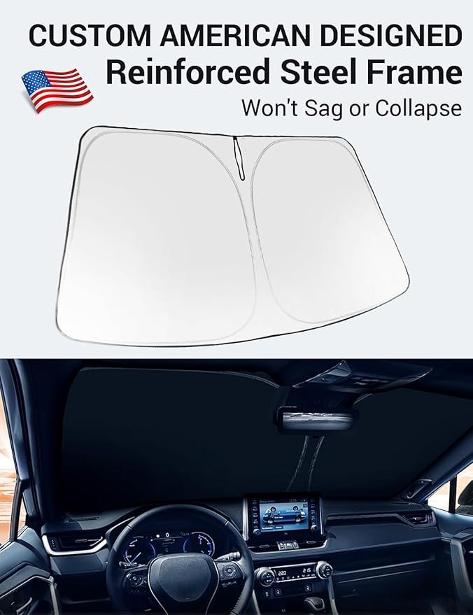 Proadsy Windshield Sun Shade for BMW 5-Series 2024-2026 Foldable Front Sunshade Protector Sun Visor Blocks UV Rays Keep Car Cooler Accessories