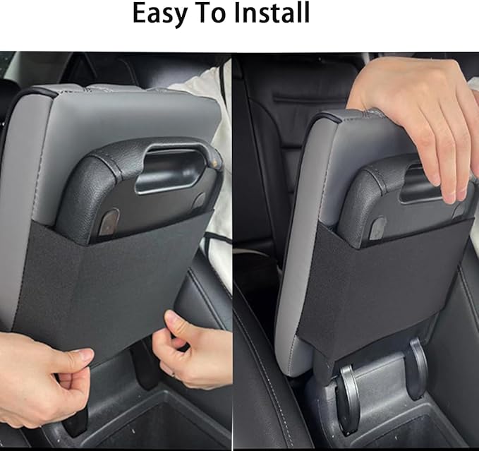 Car Armrest Pad for Porsche Macan 2014 2015 2016 2017 2018 2019 2020 2021 2022 2023 2024 Memory Cotton Armrest Box Pad Center Console Scratch Pad Box Cushion Protector,Beige