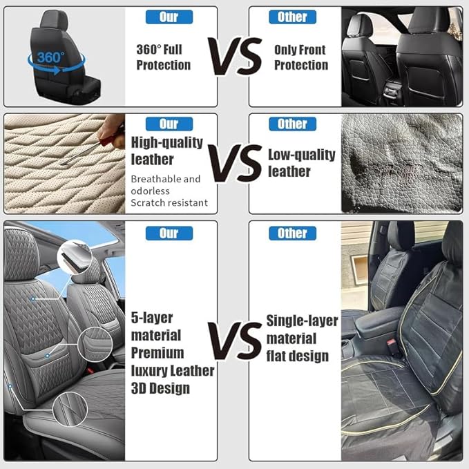 Car Seat Covers Full Set Custom Fit for Ford Fusion 2007-2020 - Premium Faux Leather with Lumbar Support | Breathable, Waterproof, Anti-Slip, Durable (Pink,Full Set)
