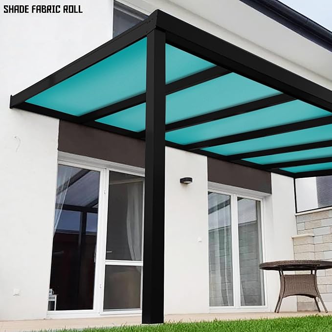 TANG Sun Shade Fabric Roll 8'x95' Shade Cloth for Garden Turquoise Green HDPE Mesh Shading Pergola Cover Replacement Canopy, 95% Blockage Sunshades for Outdoor Patio Backyard Plant