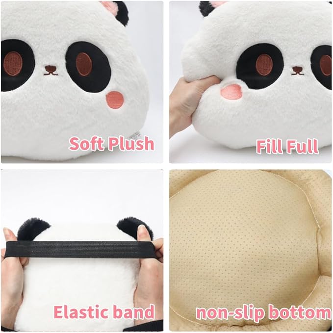 3Pcs Cartoon Car Seat Cushion Lumbar Support Pillow and Neck Pillow, Cute Car Seat Pillow Headrest Pillow Back Support for Driving Fatigue Relief,for Office Chair Truck SUV (Rabbit Sets)