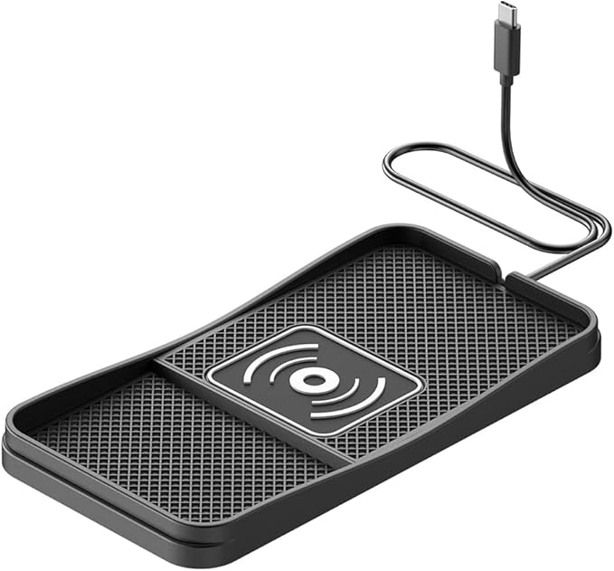 Car Wireless Charger Pad for BMW M3 E30 E36 E46 E92 E93, Type-C/USB 20W Fast Wireless Car Charger Pad Non-Slip Cordless Charging Mat,A-30cm Cable Type-C Plug