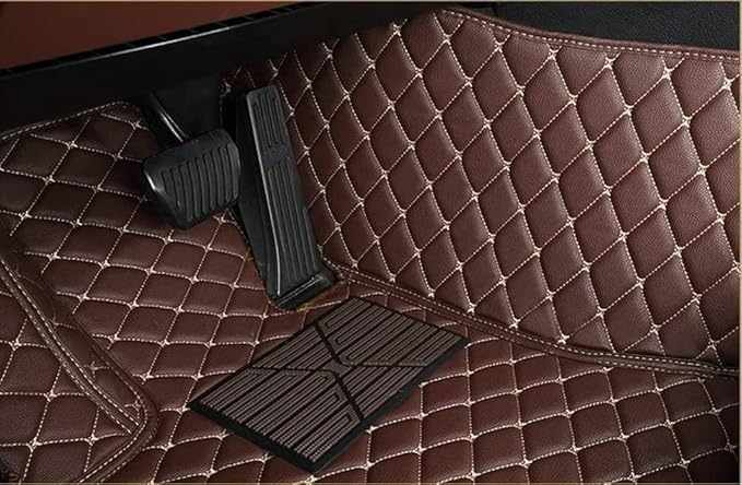 Car Floor Mats for 99% Cars, Trucks and SUVs Full Coverage Pads Protection Non-Slip Leather Floor Liners (Purple)