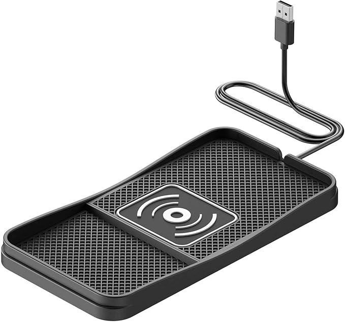 Car Wireless Charger Pad for Jeep Compass 2007-2026, Fast Car Wireless Charging Pad for Car Center Console, Non Slip Charging Mat,1M-USB