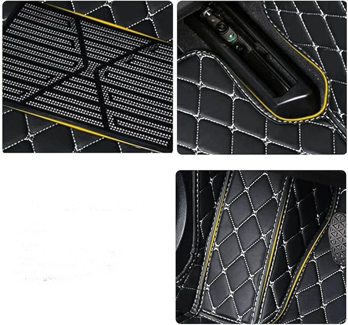Car Floor Mats Automotive Floor Mats Vehicle Specific All Weather Protection Custom Compatible with Most of 98% Cars SUVs (Black Blue)