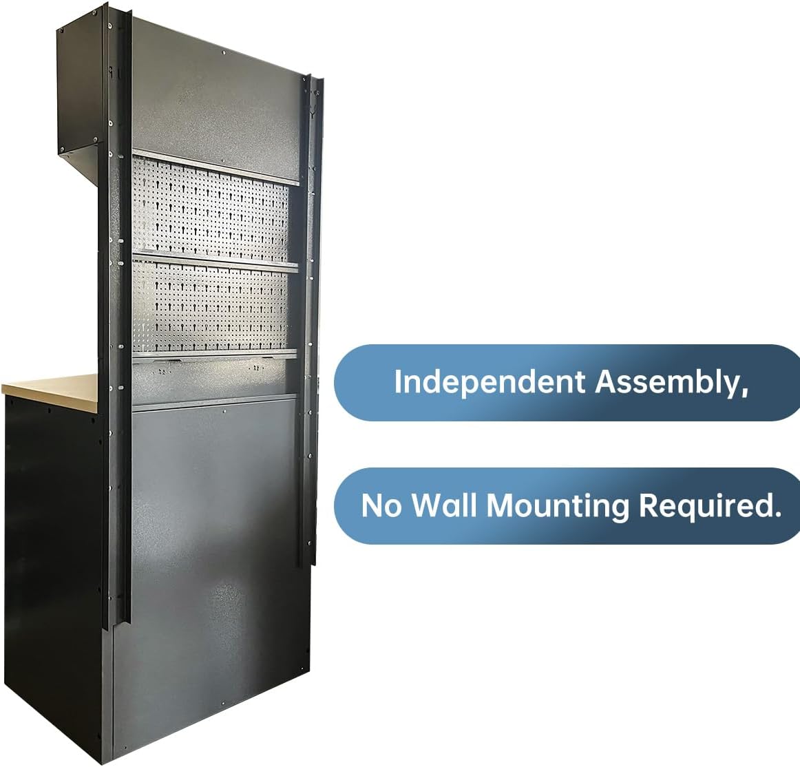 Metal Workbench Cabinet Set, Tool Cabinets with Drawers, for Workshop Basement Utility Room