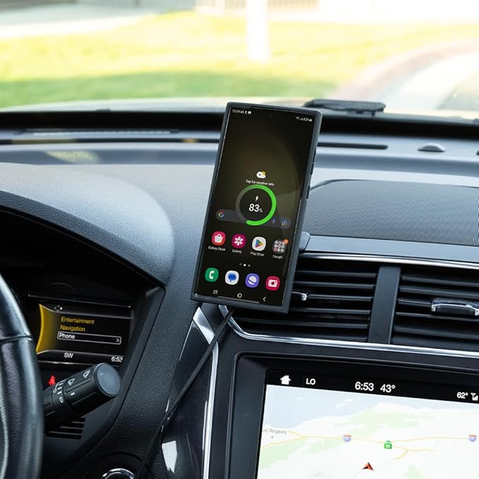 Quad Lock Adhesive Dashboard/Console Car Phone Holder Kit with MAG Wireless Charging Head V2 and MAG Phone Case for iPhone 13 Mini