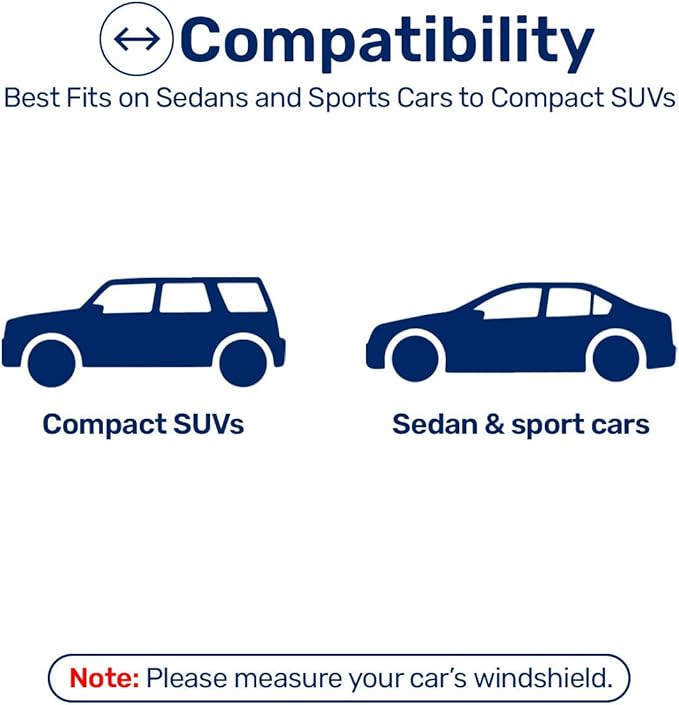 GENANY Cute Maltese Dog Family Funny Windshield Sun Shade for Car SUV Truck (55x30 Inches), Sun Shade Windshield, Shades for Front Windows, Protector Blocks UV, Car Decor