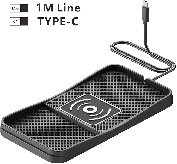Car Wireless Charger Pad for BMW 8 Series 840i M850i M8, Fast Car Wireless Charging Pad for Car Center Console, Non Slip Charging Mat,1M-Type C