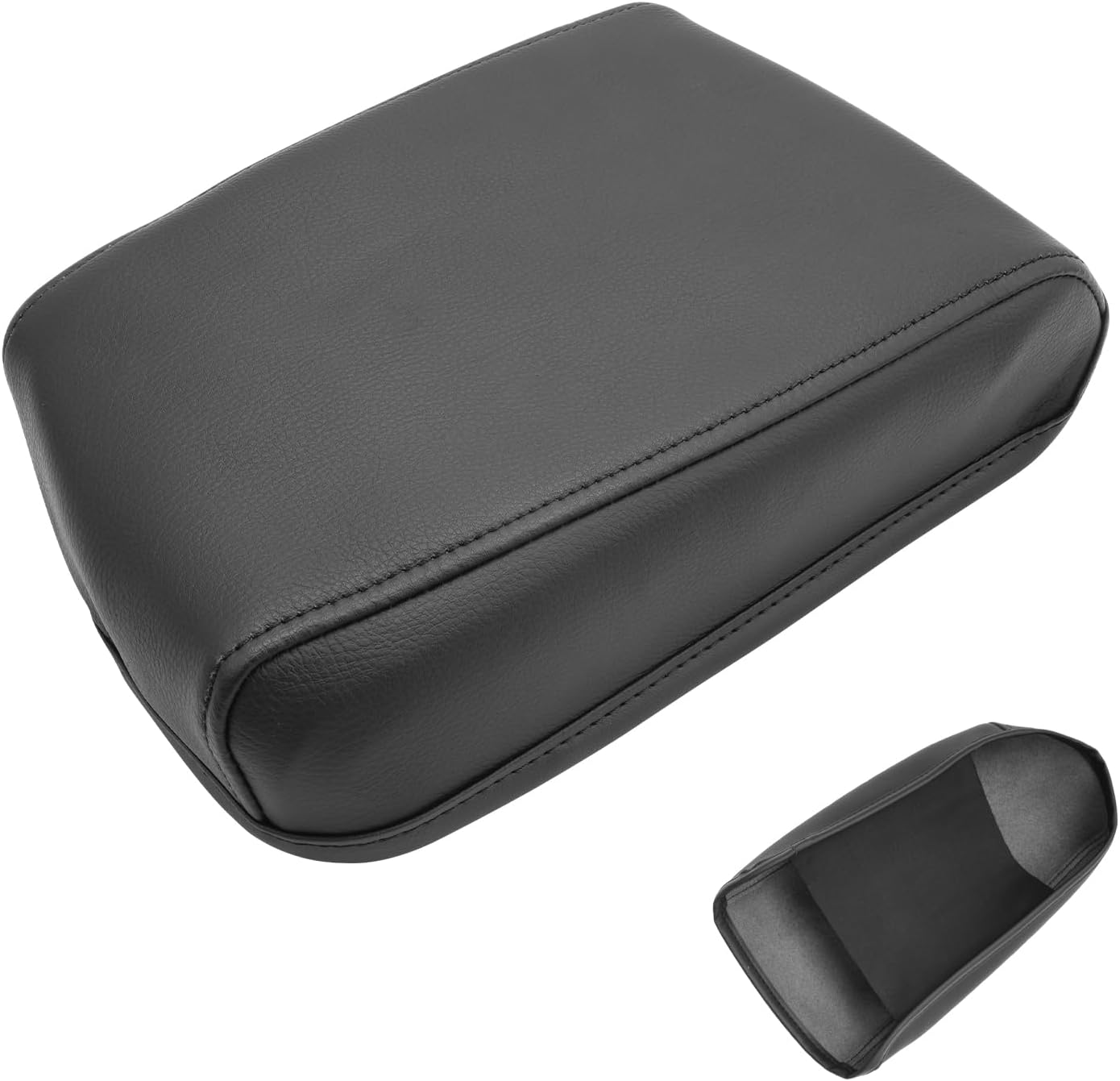 SXCY for 2024 VW Taos/Tiguan Armrest Cover for Volkswagen Taos/Tiguan 2024 Accessories 2022-2024 Taos/2018-2024 Tiguan Center Console Cover 2024 Taos Middle Console Cover (Thin Leather Cover)