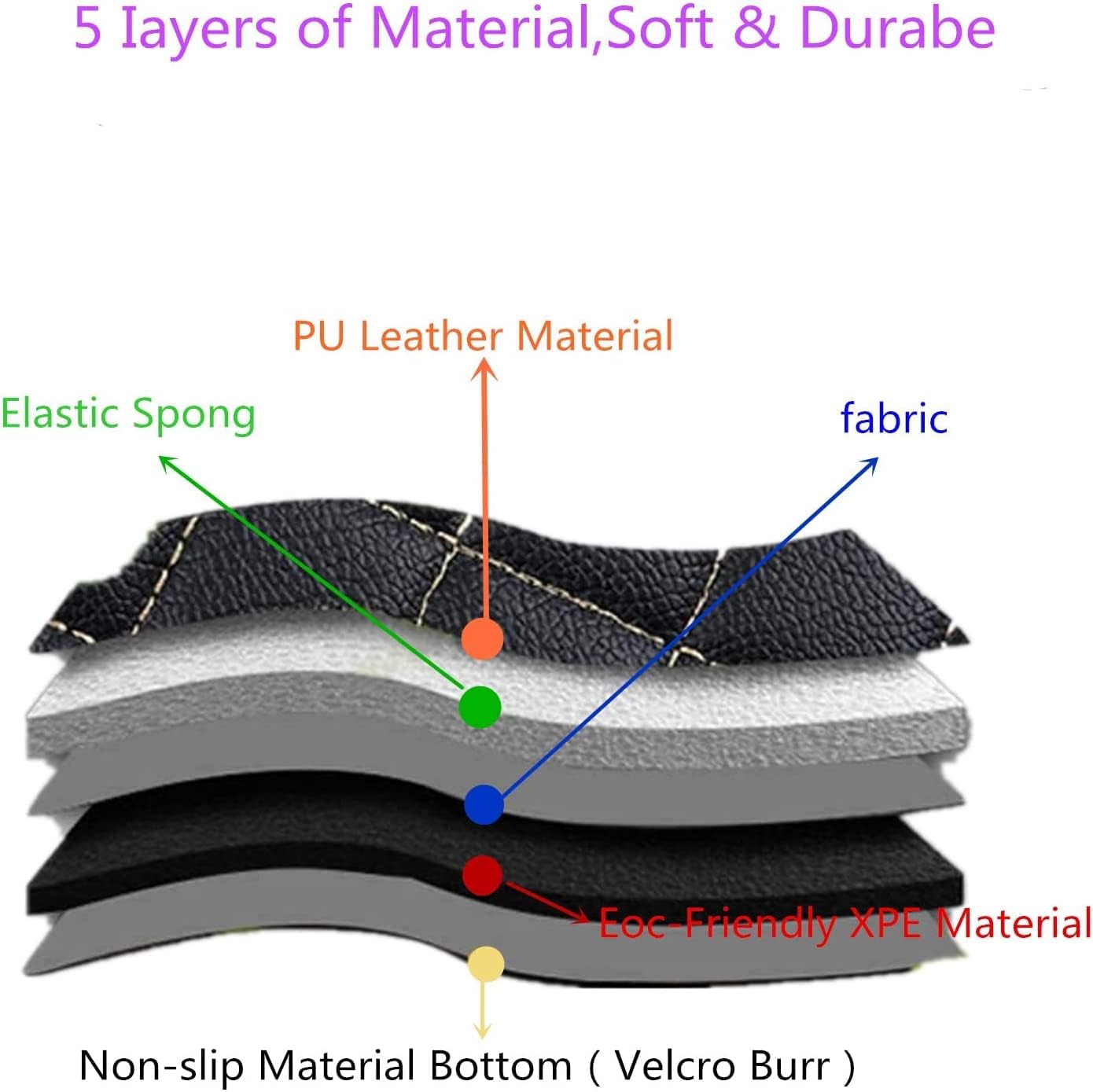Custom All-Weather Protection Luxury Leather Floor Mats for Cars SUVs Trucks According Anti-Slip Leather Floor mats ﻿ (27,Beige and Red Beige)